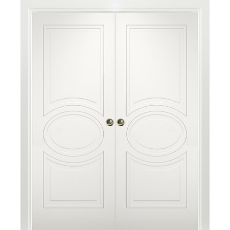 Vdomdoors Double Pocket Interior Door, 36" x 80", White MELA7001DP-WS-36